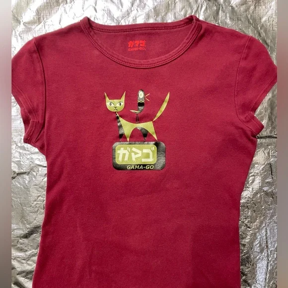 Y2K Rare, Gama Go, Cat & Bird Original Art T-shirt, M - Picture 2 of 3